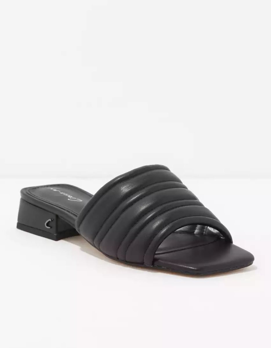 Compensées American Eagle Circus NY Joana Claquette Sandal Noir Femme | NOZ-09354110